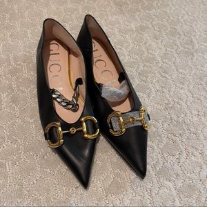 GUCCI Deva Horsebit & Chain Convertible Flat